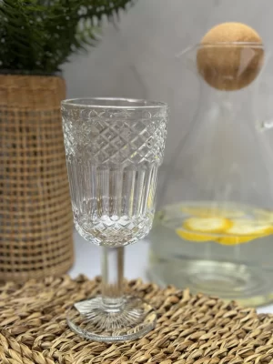 Copa de vidrio labrada Transparente Fina