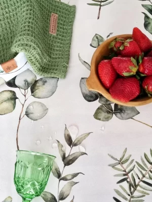 Mantel de gabardina «HojasVerdes»