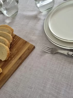 Mantel de gabardina «Lino Beige»