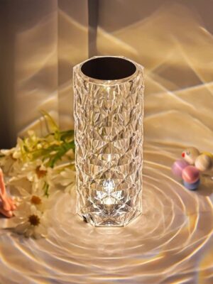 Lampara Diamond Rose Led Velador Táctil