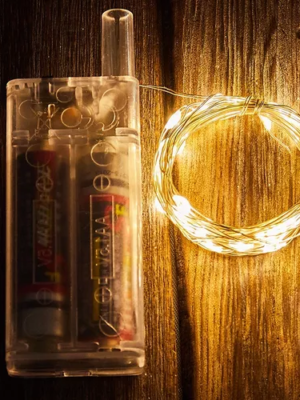 Luz alambre a Pilas 3 mts.