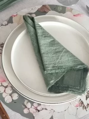 Servilleta tusor verde. Pack por 4 unidades