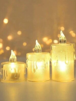 Vela acrílico derretida led de 5 cm