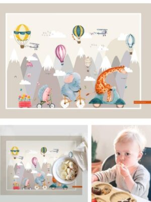 Mantel Infantil Elefante y Jirafa