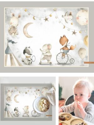 Mantel Infantil Luna y Elefante