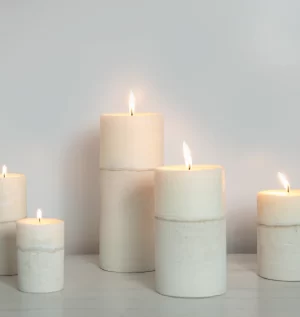 Set de Velas de Soja y Concreto