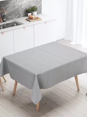 Mantel «Lino rayado finito gris»