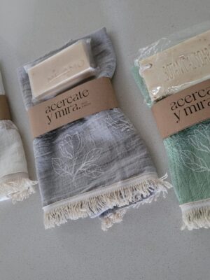 Set toalla deco y jabon