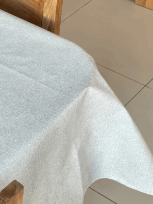 Mantel de Cuerina Simil Lino Beige