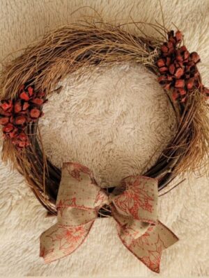 Corona Navideña Rustica