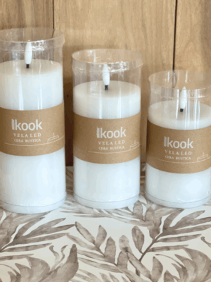 Vela Led de cera Blanca de 12 cm