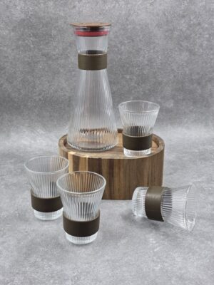 Set x 5 Jarra 1l mas 4 vasos 240ml Transparente