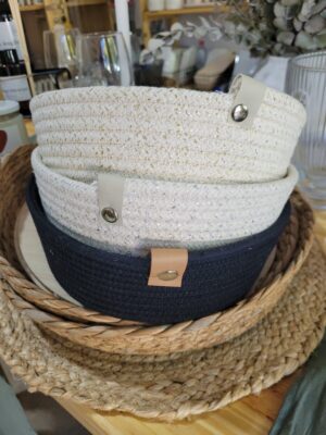 Cesta cordon de algodon 20 x 8 cm