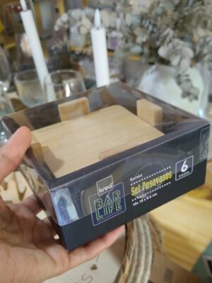 Posa vasos de bambu x 6