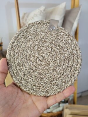 Posa vasos combinado marron oscuro 14 cm