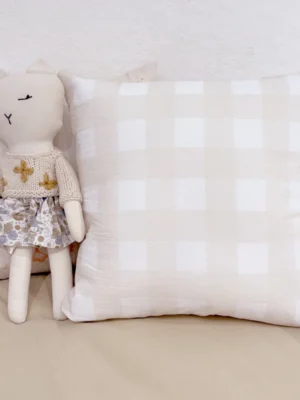Almohadon tusor cuadrille beige