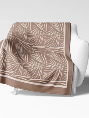 Manta polar «Hojas Marrones»