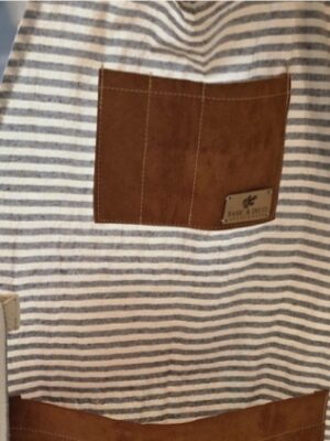 Delantal de tusor y cuero gamuzado