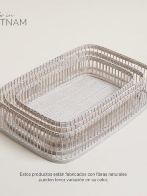 Bandeja Hanoi Blanco 45X30X10 cm