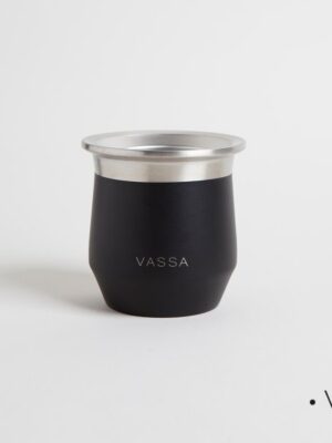 Mate de Acero Inoxidable Negro 230 ML *VASSA
