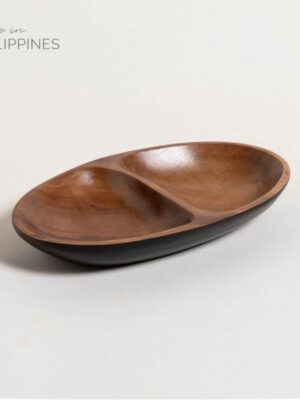 Copetinero Acacia Black 2 Divisiones 26X15 CM