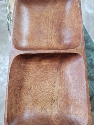 Copetinero Acacia de 2 divisiones Black 30.5*15 cm