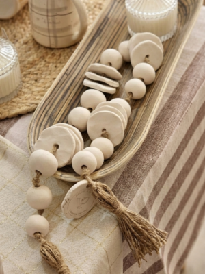 Cadena decorativa de cuentas de ceramica