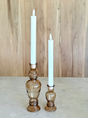 Candelabro de vidrio bajo Champagne